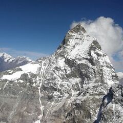 Verortung via Georeferenzierung der Kamera: Aufgenommen in der Nähe von Visp, Schweiz in 3670 Meter